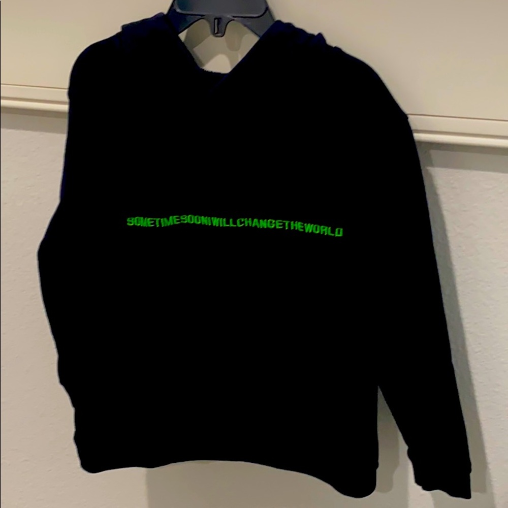 Sometime Soon Black Hooded sweatshirt